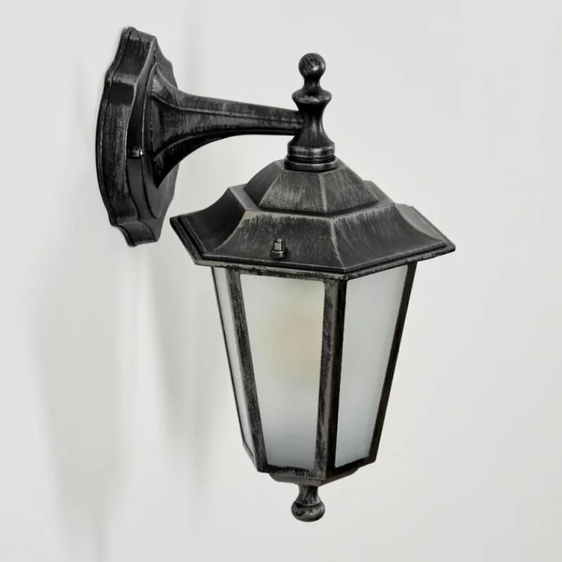 Luminaires Rustiques-hofstein Applique murale d'extérieur Loria Gris, Noir, Argenté, 1 lumière