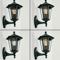 Luminaires Rustiques-hofstein Applique murale d'extérieur Loria Vert, Noir, 1 lumière