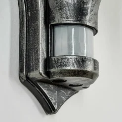 Luminaires Rustiques-hofstein Applique murale d'extérieur Loria Gris, Noir, Argenté, 1 lumière, Détecteur de mouvement