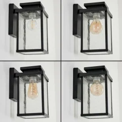 hofstein Applique murale d'extérieur Tieva Noir, 1 lumière