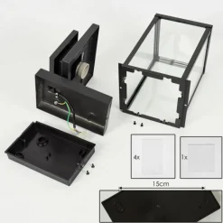 hofstein Applique murale d'extérieur Tieva Noir, 1 lumière