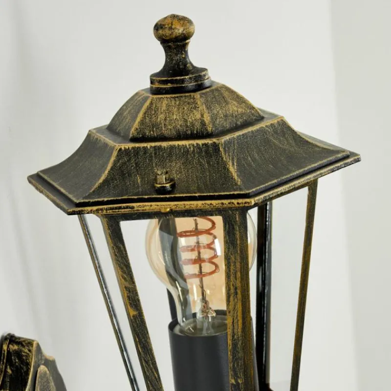 Luminaires Rustiques-hofstein Applique murale d'extérieur Loria Or, Noir, 1 lumière