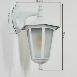 Luminaires Rustiques-hofstein Applique murale d'extérieur Loria Blanc, 1 lumière