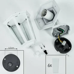 Luminaires Rustiques-hofstein Applique murale d'extérieur Loria Blanc, 1 lumière