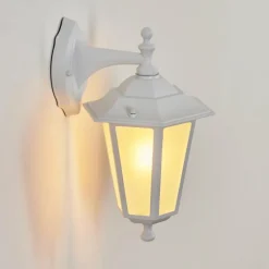 Luminaires Rustiques-hofstein Applique murale d'extérieur Loria Blanc, 1 lumière