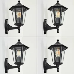 Luminaires Rustiques-hofstein Applique murale d'extérieur Loria Noir, 1 lumière