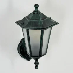 Luminaires Rustiques-hofstein Applique murale d'extérieur Loria Vert, Noir, 1 lumière