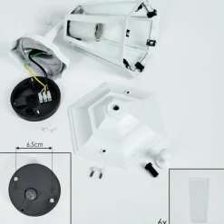 Luminaires Rustiques-hofstein Applique murale d'extérieur Loria Blanc, 1 lumière