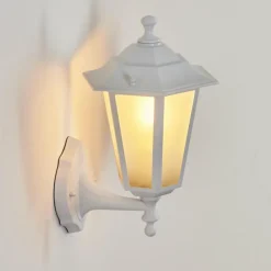 Luminaires Rustiques-hofstein Applique murale d'extérieur Loria Blanc, 1 lumière