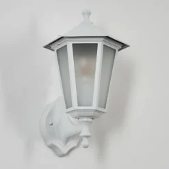 Luminaires Rustiques-hofstein Applique murale d'extérieur Loria Blanc, 1 lumière