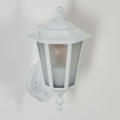 Luminaires Rustiques-hofstein Applique murale d'extérieur Loria Blanc, 1 lumière