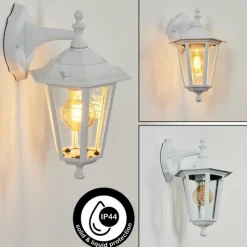 Luminaires Rustiques-hofstein Applique murale d'extérieur Loria Blanc, 1 lumière