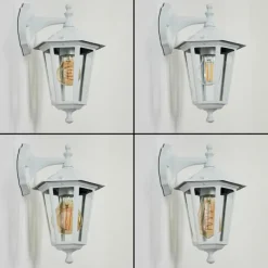 Luminaires Rustiques-hofstein Applique murale d'extérieur Loria Blanc, 1 lumière