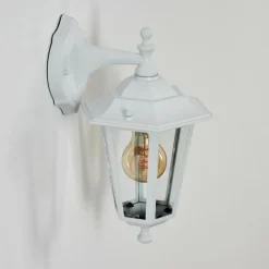 Luminaires Rustiques-hofstein Applique murale d'extérieur Loria Blanc, 1 lumière