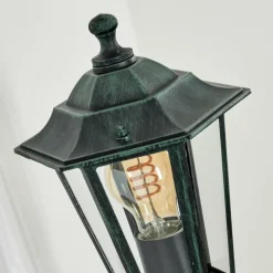 Luminaires Rustiques-hofstein Applique murale d'extérieur Loria Vert, Noir, 1 lumière, Détecteur de mouvement