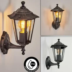 Luminaires Rustiques-hofstein Applique murale d'extérieur Loria Noir, 1 lumière