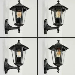 Luminaires Rustiques-hofstein Applique murale d'extérieur Loria Noir, 1 lumière