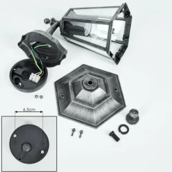 Luminaires Rustiques-hofstein Applique murale d'extérieur Loria Noir, 1 lumière