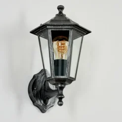 Luminaires Rustiques-hofstein Applique murale d'extérieur Loria Noir, 1 lumière