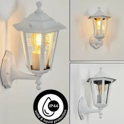 Luminaires Rustiques-hofstein Applique murale d'extérieur Loria Blanc, 1 lumière