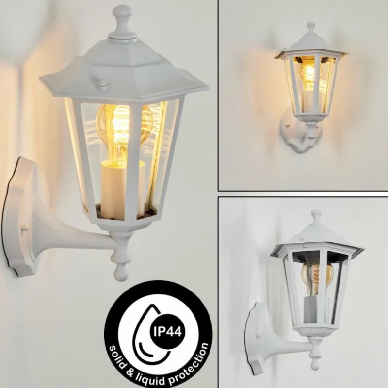 Luminaires Rustiques-hofstein Applique murale d'extérieur Loria Blanc, 1 lumière