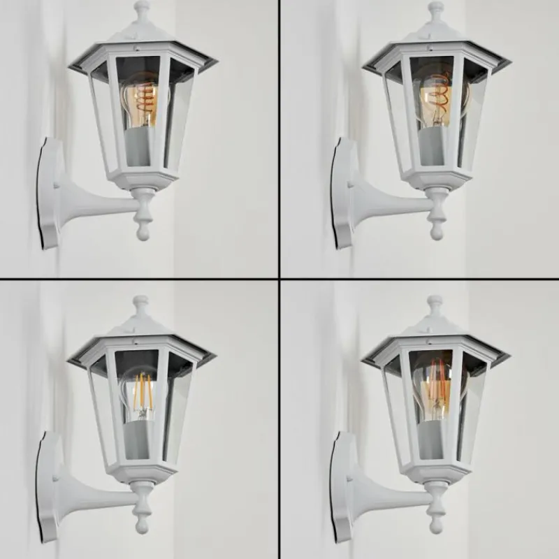 Luminaires Rustiques-hofstein Applique murale d'extérieur Loria Blanc, 1 lumière