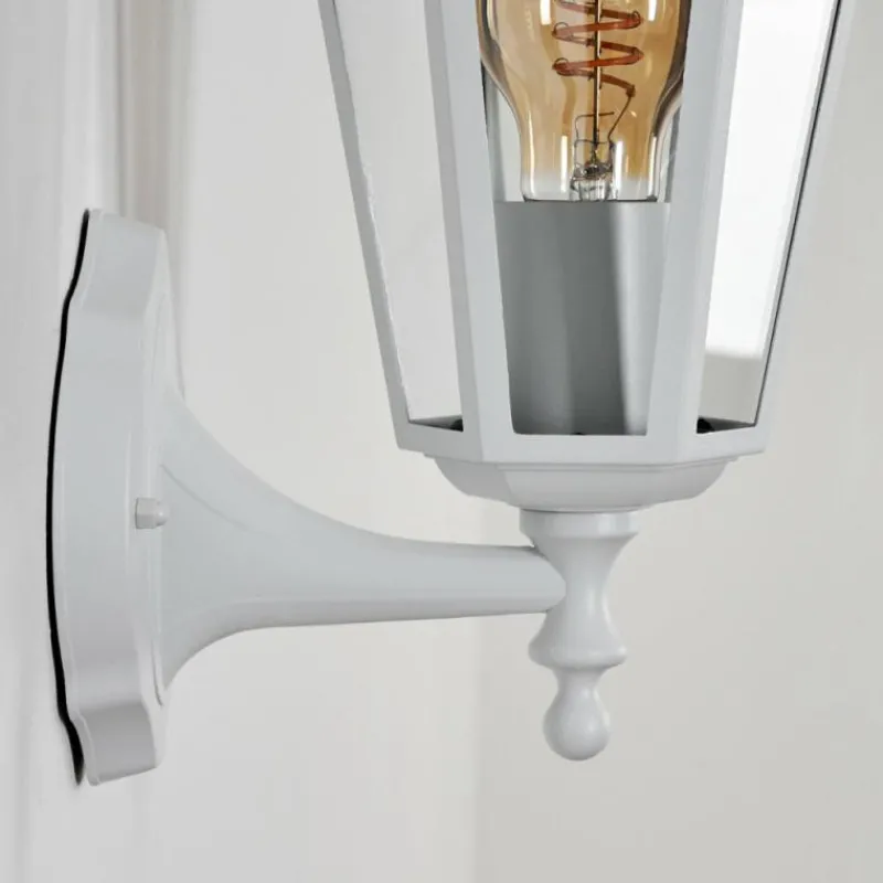 Luminaires Rustiques-hofstein Applique murale d'extérieur Loria Blanc, 1 lumière