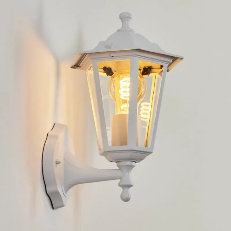 Luminaires Rustiques-hofstein Applique murale d'extérieur Loria Blanc, 1 lumière