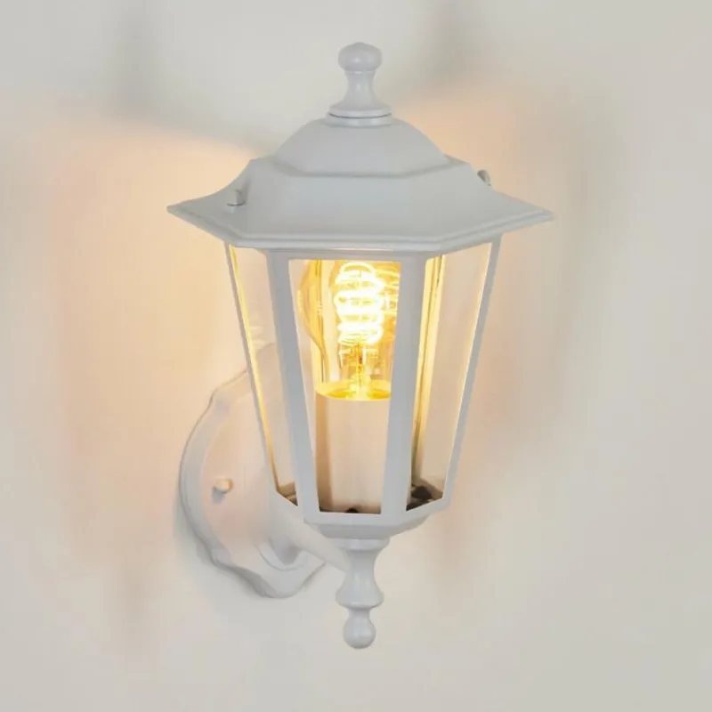 Luminaires Rustiques-hofstein Applique murale d'extérieur Loria Blanc, 1 lumière