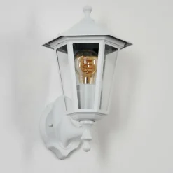 Luminaires Rustiques-hofstein Applique murale d'extérieur Loria Blanc, 1 lumière