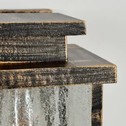 Lampes Dorées-hofstein Applique murale d'extérieur Tieva Brun, Or, Noir, 1 lumière