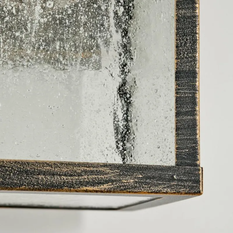 Lampes Dorées-hofstein Applique murale d'extérieur Tieva Brun, Or, Noir, 1 lumière