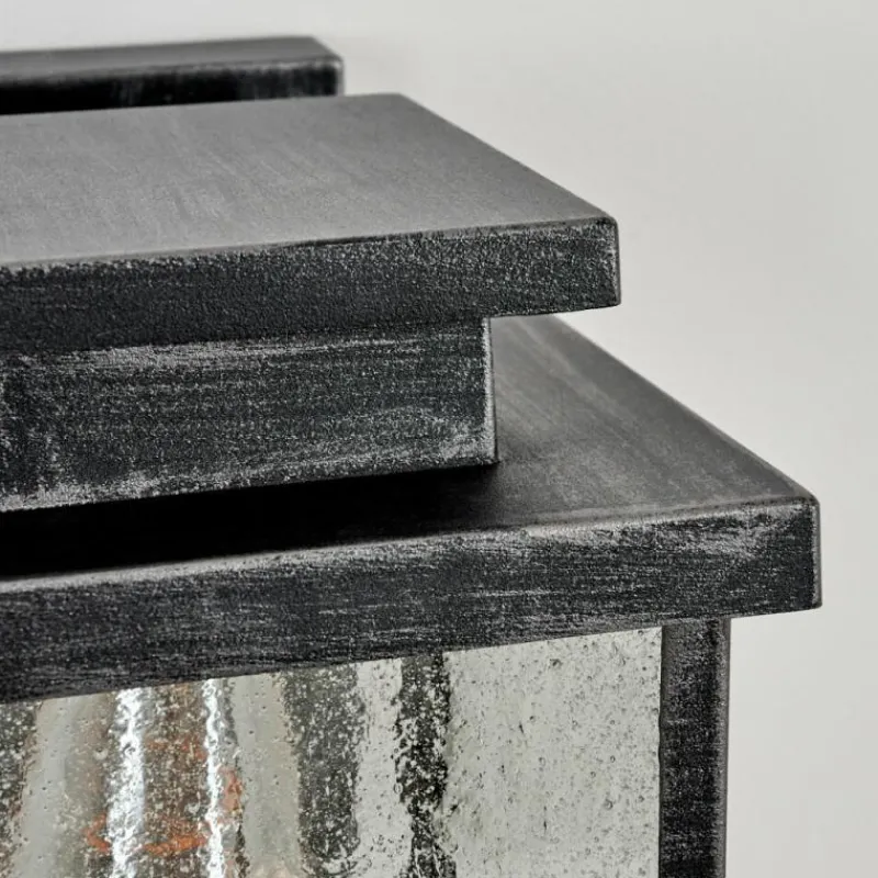 hofstein Applique murale d'extérieur Tieva Noir, Argenté, 1 lumière