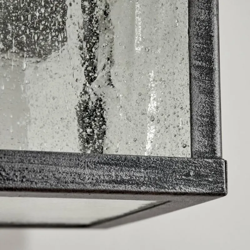 hofstein Applique murale d'extérieur Tieva Noir, Argenté, 1 lumière