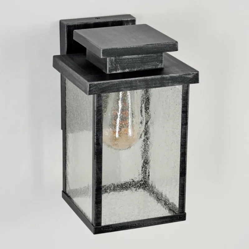 hofstein Applique murale d'extérieur Tieva Noir, Argenté, 1 lumière