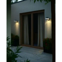 Luminaires Nordlux Applique murale d'extérieur Nordlux JUSTINA LED Anthracite, 1 lumière, Détecteur de mouvement