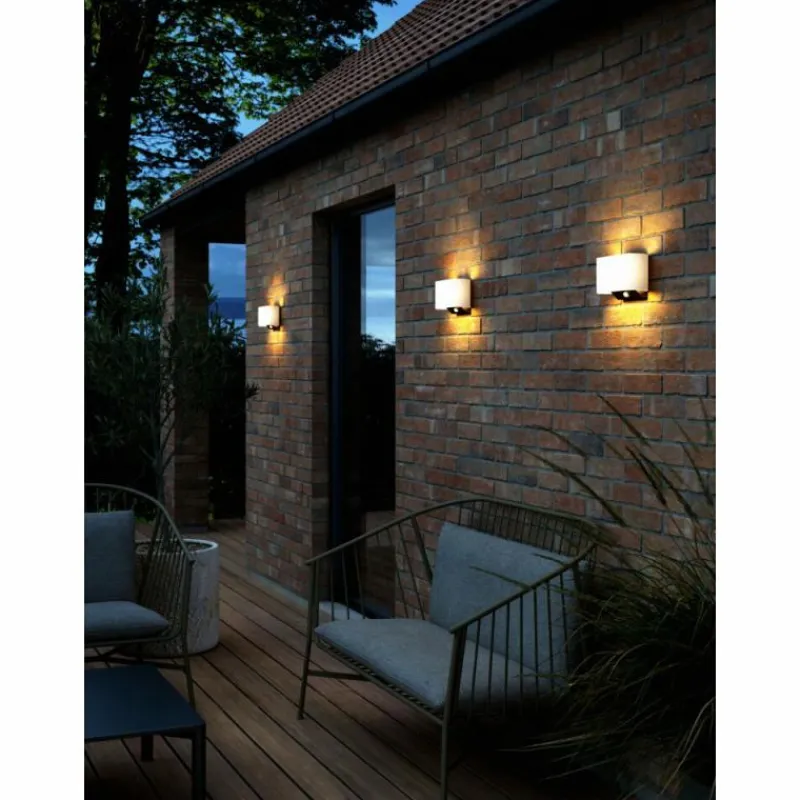 Luminaires Nordlux Applique murale d'extérieur Nordlux PIOLA LED Noir, Blanc, 1 lumière, Détecteur de mouvement