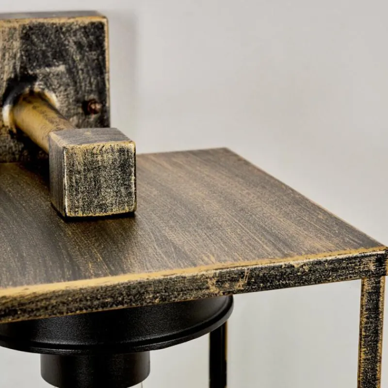 Lampes Dorées-hofstein Applique murale d'extérieur Gramilla Or, Noir, 1 lumière