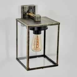 Lampes Dorées-hofstein Applique murale d'extérieur Gramilla Or, Noir, 1 lumière