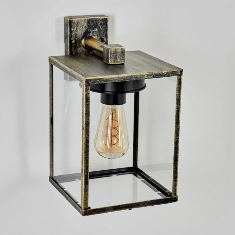 Lampes Dorées-hofstein Applique murale d'extérieur Gramilla Or, Noir, 1 lumière