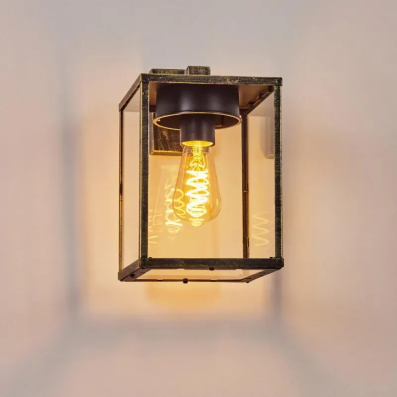 Lampes Dorées-hofstein Applique murale d'extérieur Gramilla Or, Noir, 1 lumière