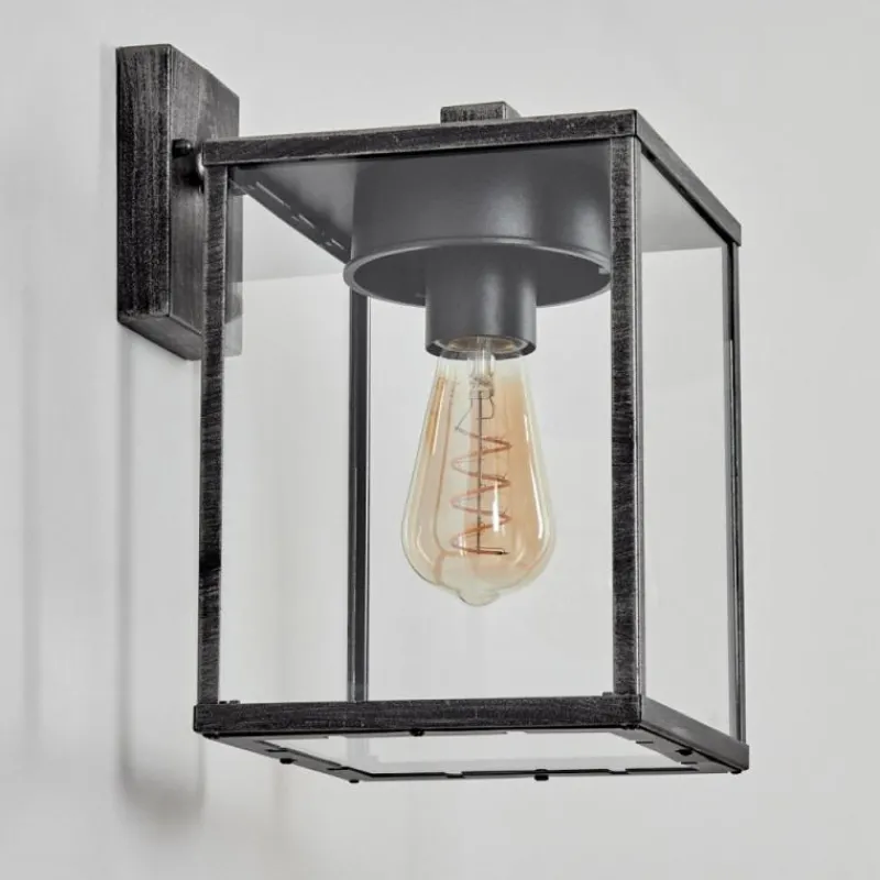 hofstein Applique murale d'extérieur Gramilla Noir, Argenté, 1 lumière