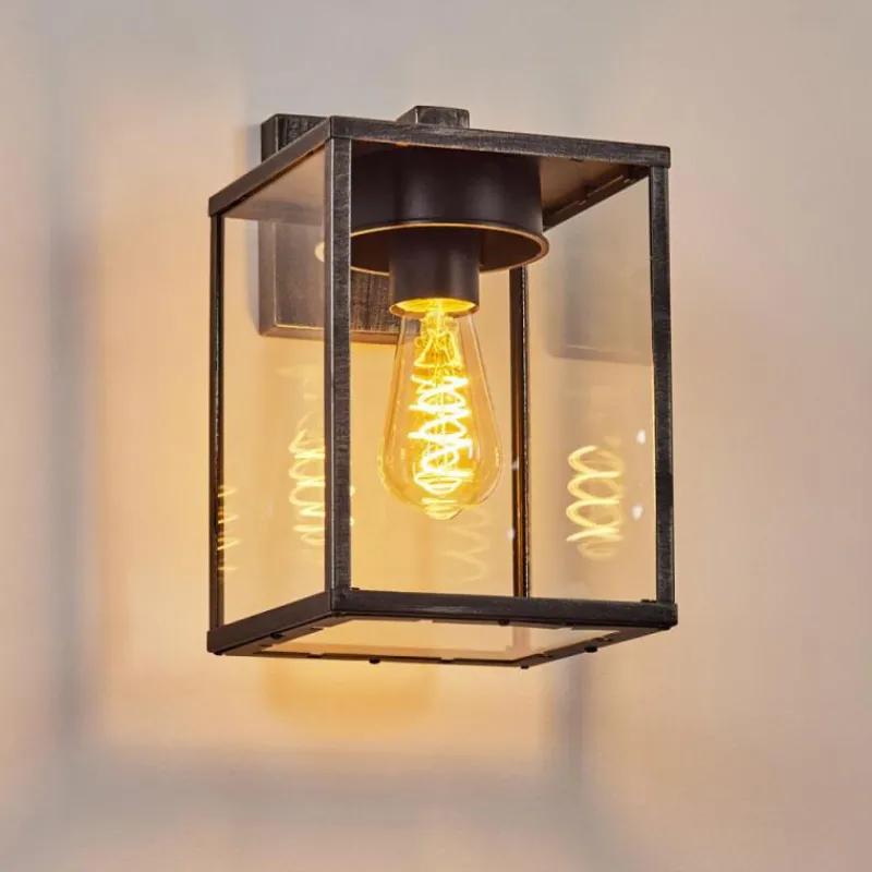 hofstein Applique murale d'extérieur Gramilla Noir, Argenté, 1 lumière