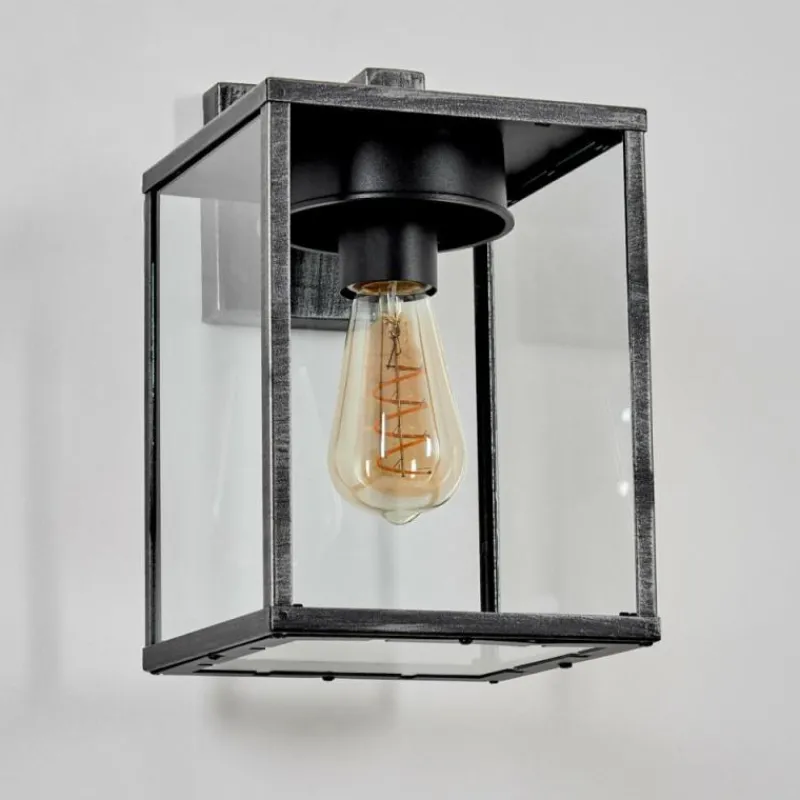 hofstein Applique murale d'extérieur Gramilla Noir, Argenté, 1 lumière