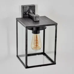 hofstein Applique murale d'extérieur Gramilla Noir, Argenté, 1 lumière