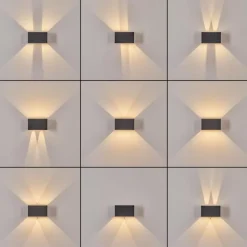 hofstein Applique murale d'extérieur Tamarin LED Anthracite, 1 lumière