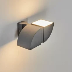 hofstein Applique murale d'extérieur Kontenga LED Anthracite, 2 lumières