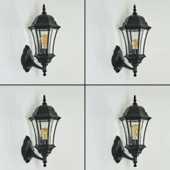 Luminaires Rustiques-hofstein Applique murale d'extérieur Etoe Noir, 1 lumière