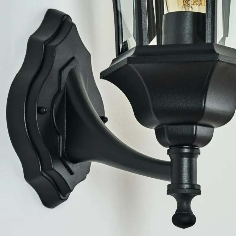 Luminaires Rustiques-hofstein Applique murale d'extérieur Etoe Noir, 1 lumière