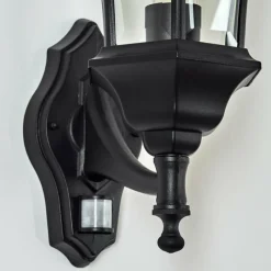 Luminaires Rustiques-hofstein Applique murale d'extérieur Etoe Noir, 1 lumière, Détecteur de mouvement